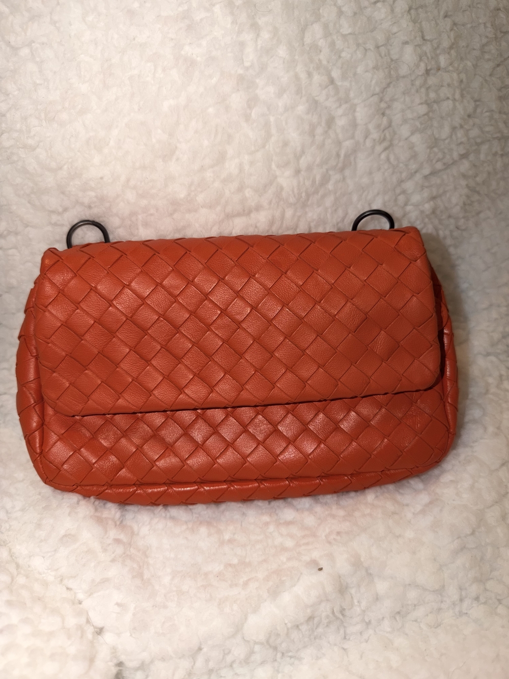 Woven Leather Crossbody Nappa Expandable Bag